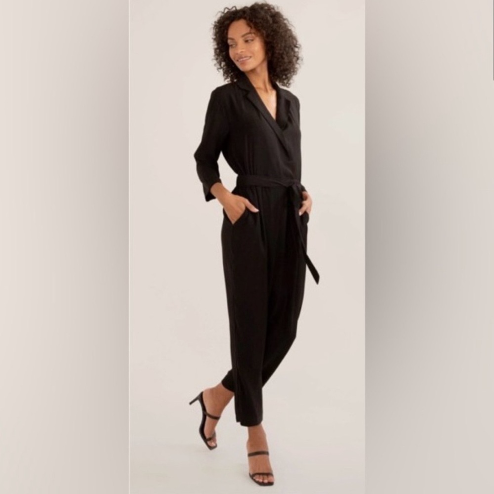 Modern Citizen Mariska Wrap Front Jumpsuit Black small